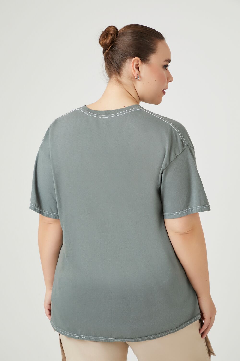 Plus Size Oversized Metallic Kiss Tee-Feelings Star