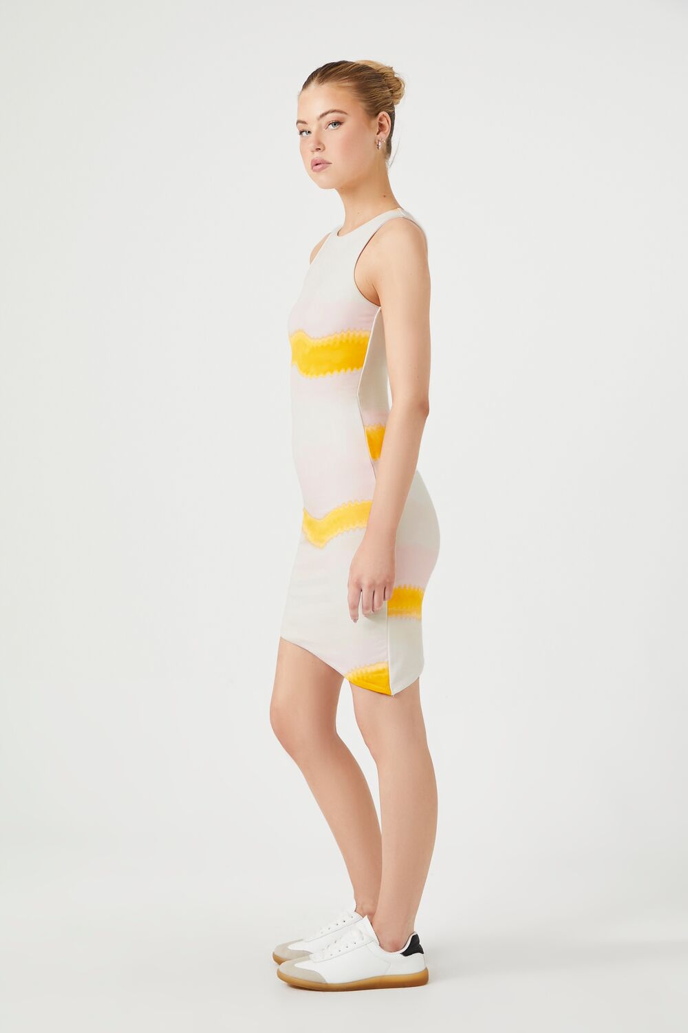 Tie-Dye Striped Mini Dress-Feelings Star