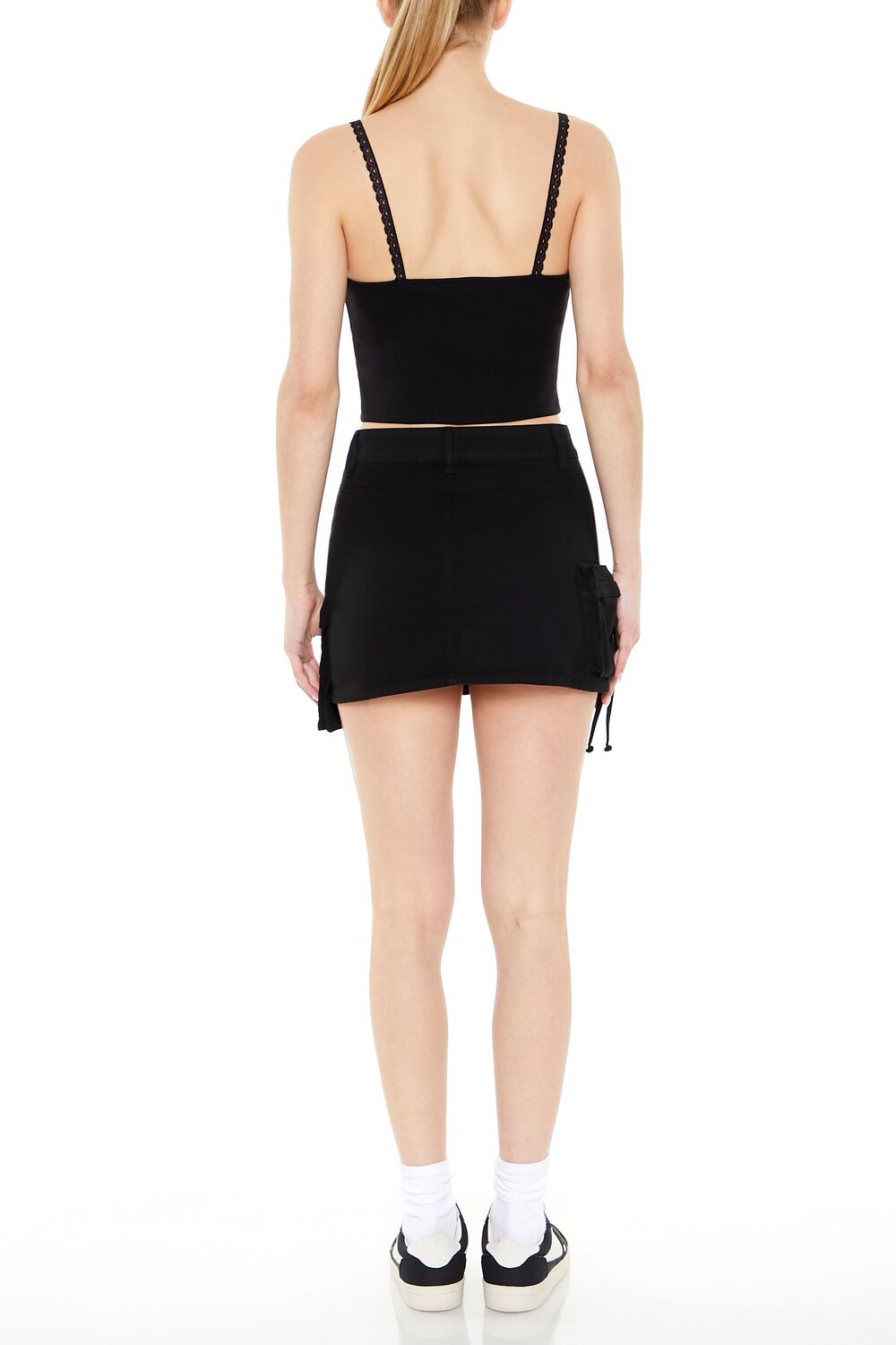 Twill Cargo Mini Skirt-Feelings Star