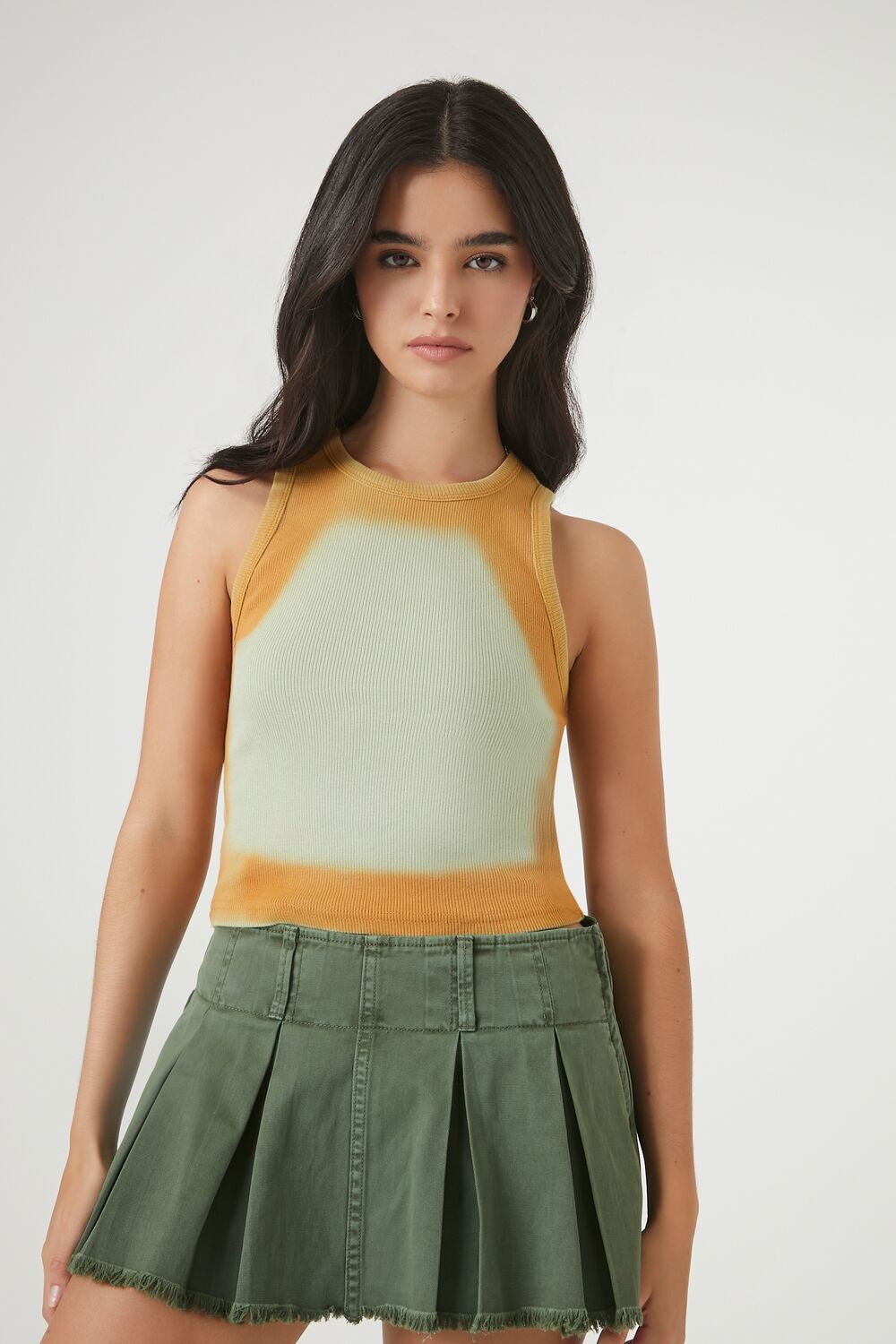 Airbrush Cropped Tank Top-Feelings Star