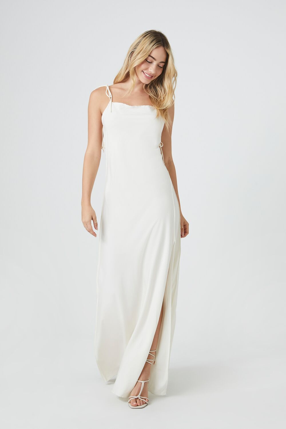 Tie-Strap Cami Maxi Dress-Feelings Star
