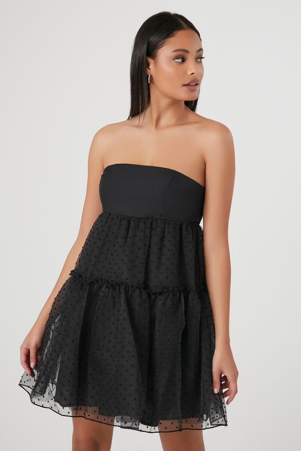 Strapless Bow Fit & Flare Dress-Feelings Star