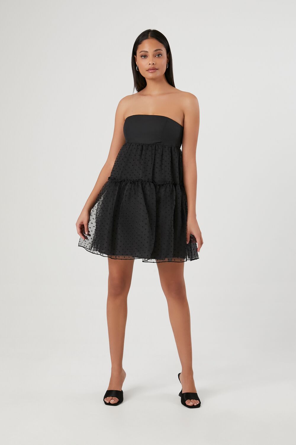 Strapless Bow Fit & Flare Dress-Feelings Star