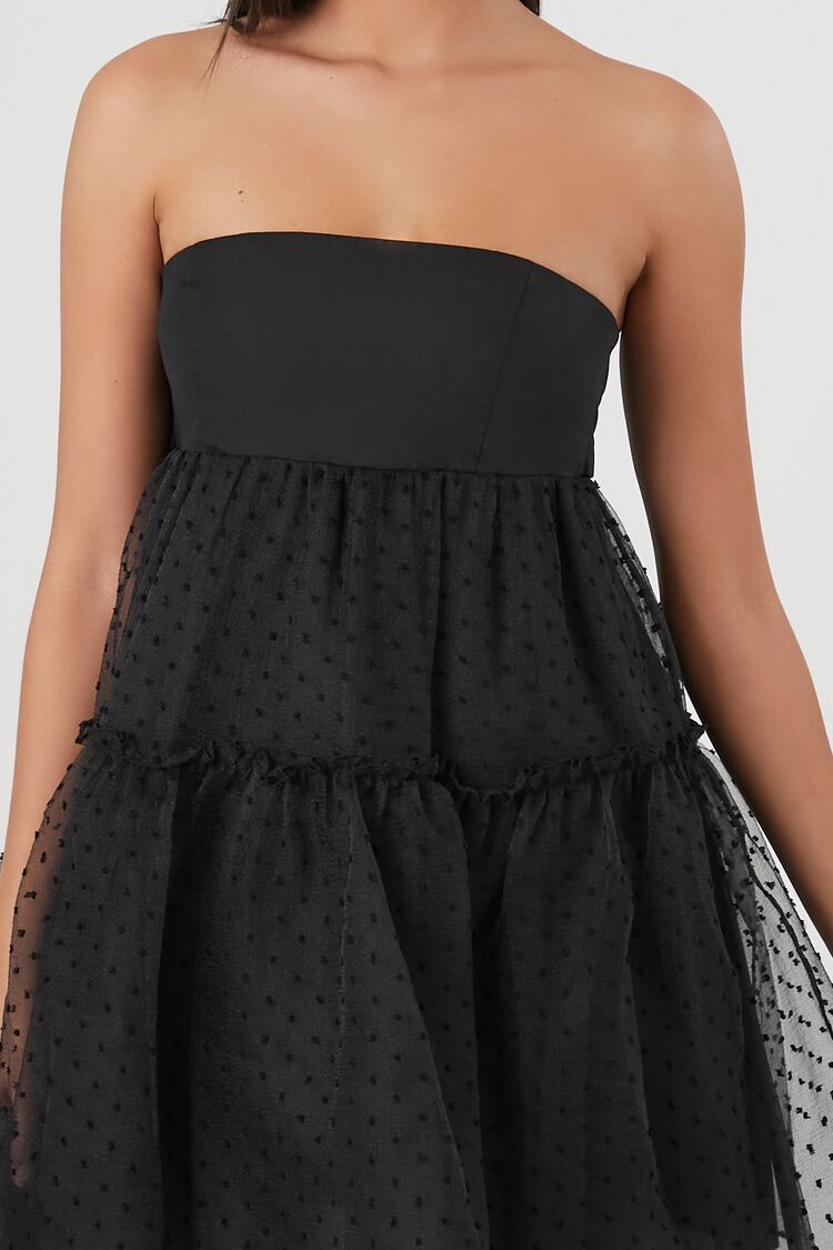 Strapless Bow Fit & Flare Dress-Feelings Star