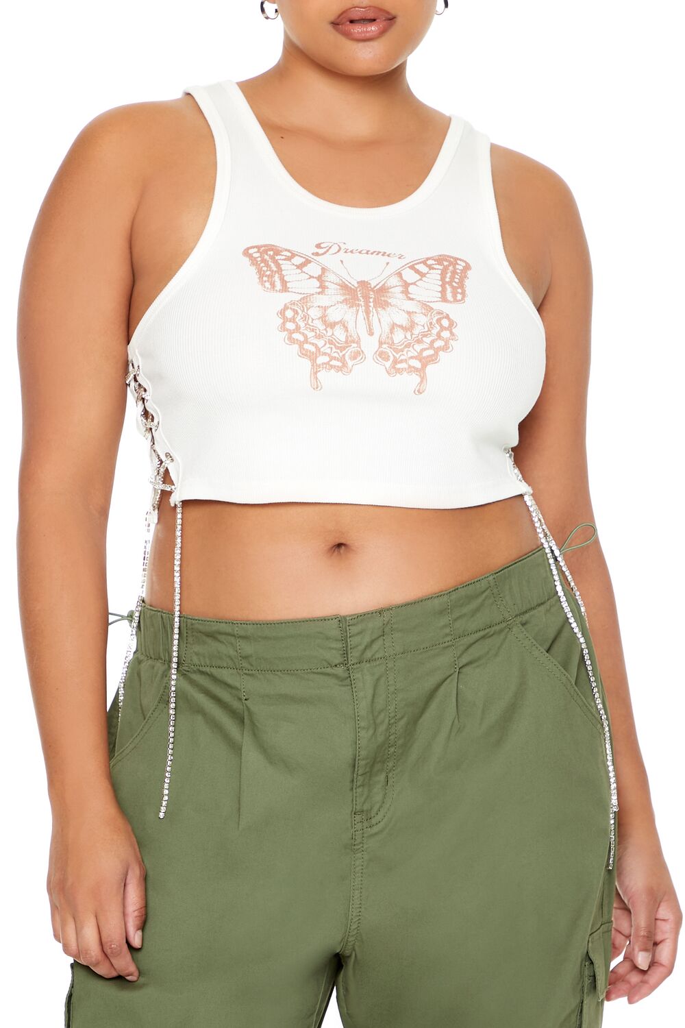Plus Size Butterfly Graphic Tank Top-Feelings Star