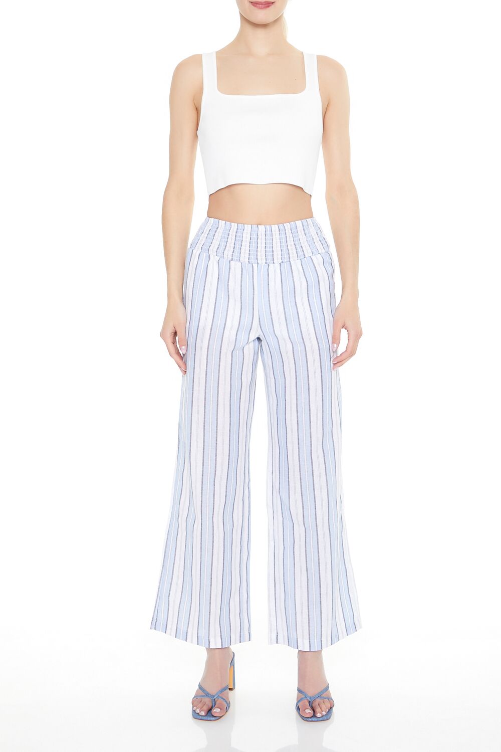 Striped Wide-Leg Pants-Feelings Star