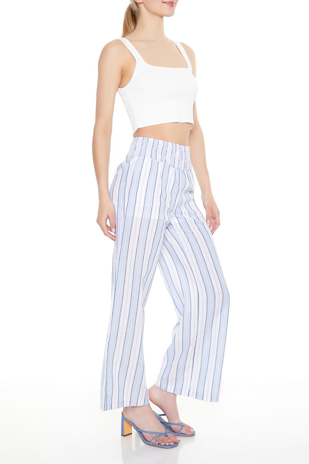 Striped Wide-Leg Pants-Feelings Star