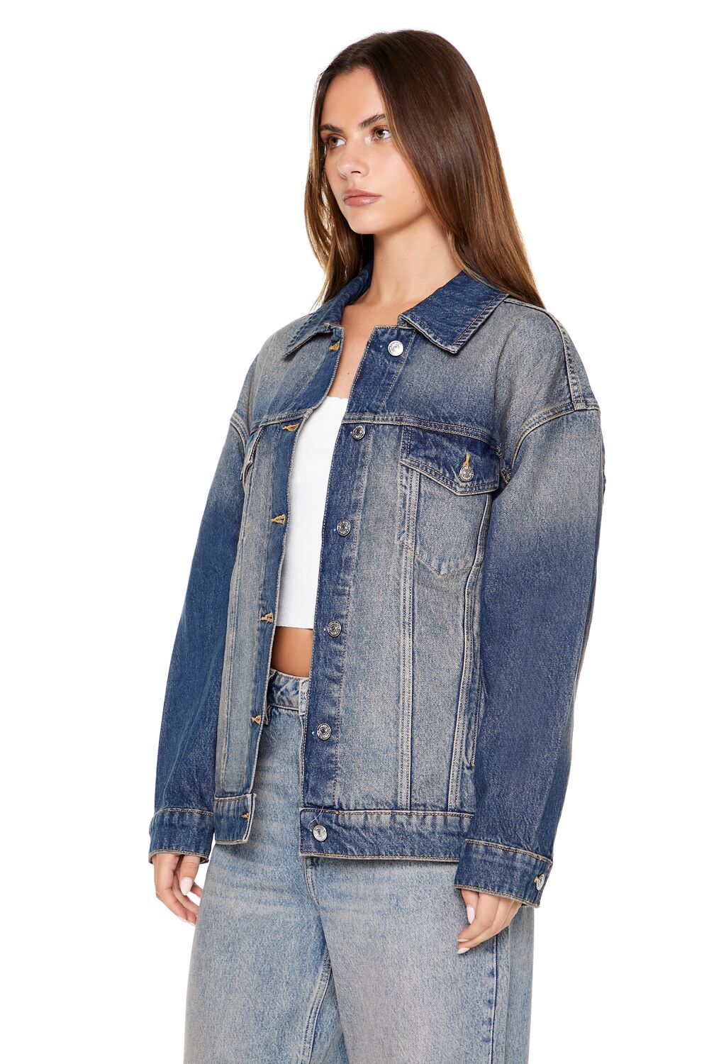 Stone Wash Denim Trucker Jacket-Feelings Star