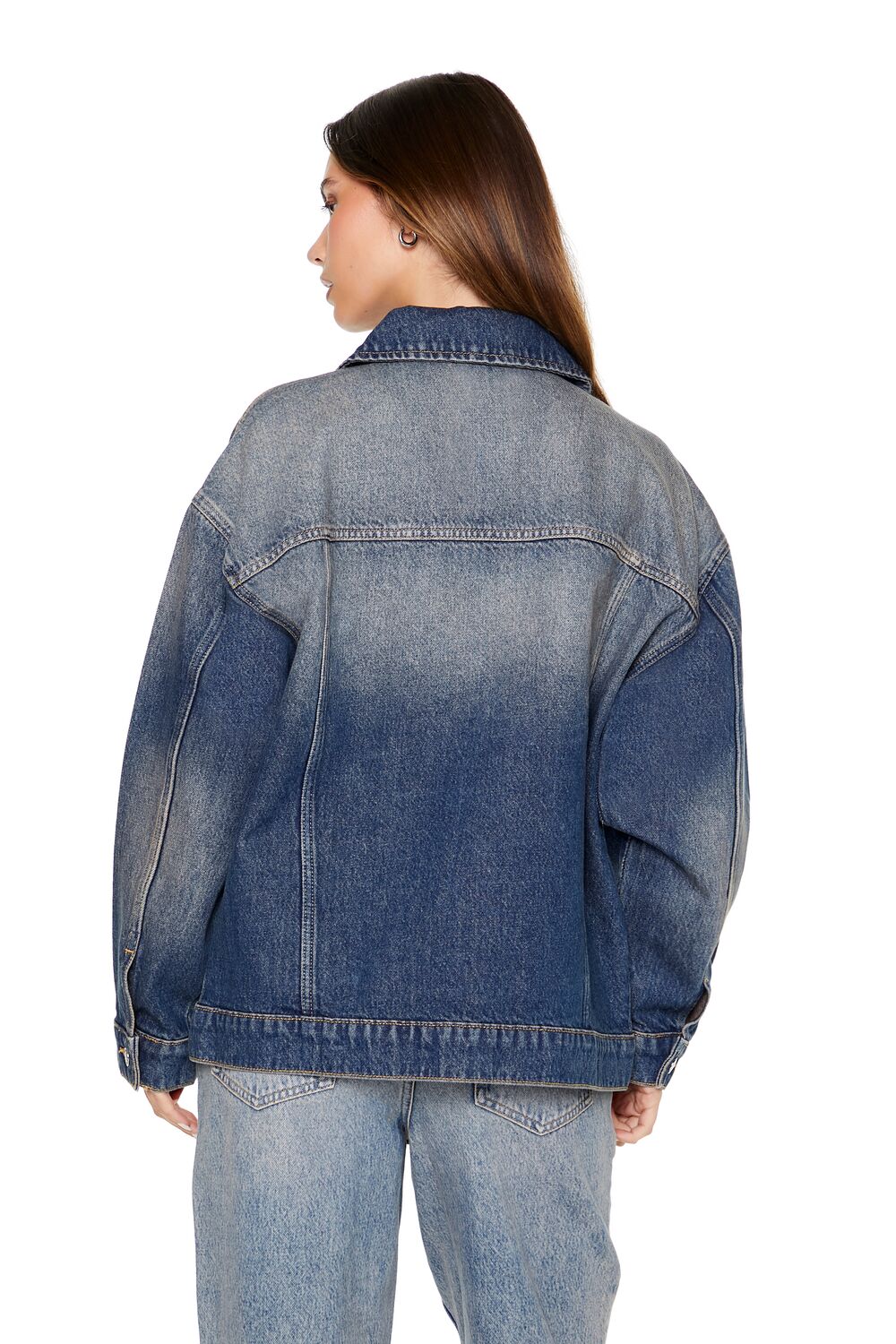 Stone Wash Denim Trucker Jacket-Feelings Star