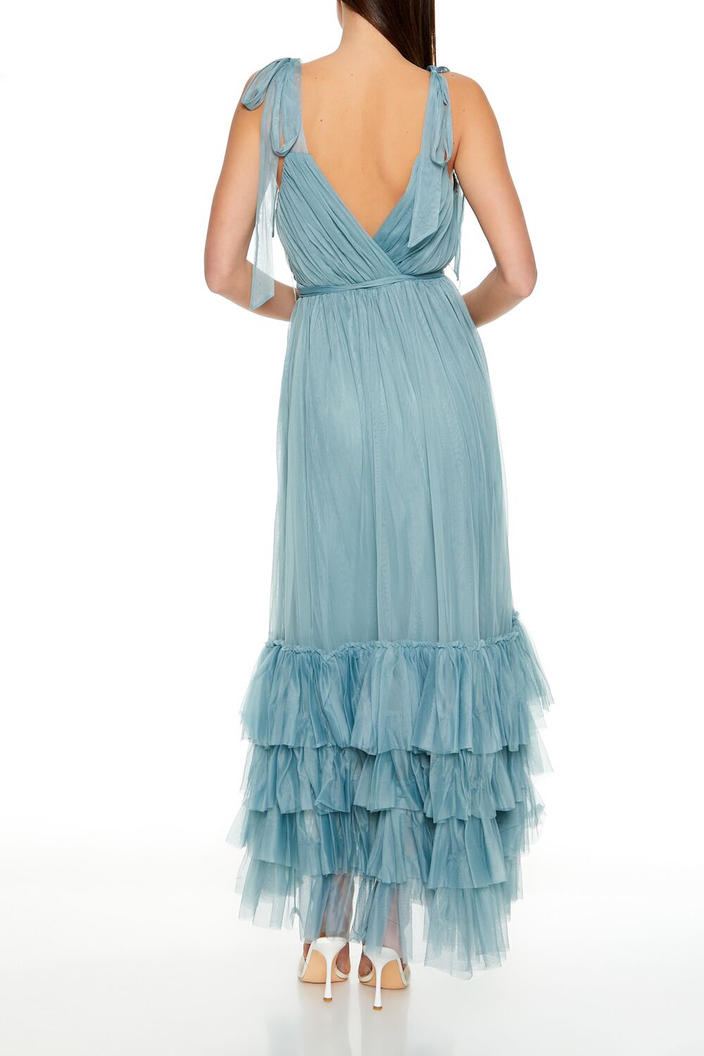 Tiered Ruffle-Trim Maxi Dress-Feelings Star