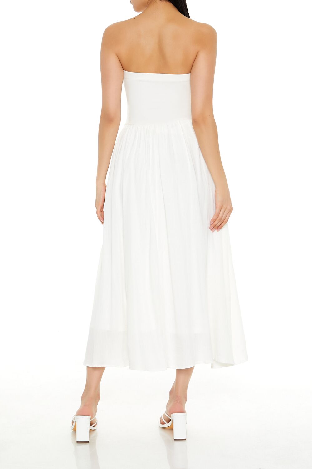 Strapless Fit & Flare Midi Dress-Feelings Star
