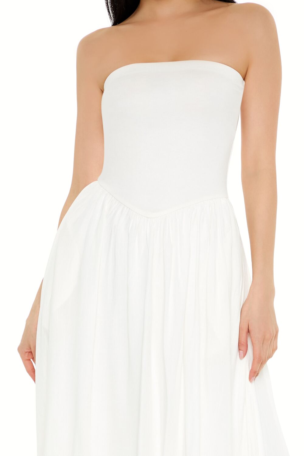 Strapless Fit & Flare Midi Dress-Feelings Star