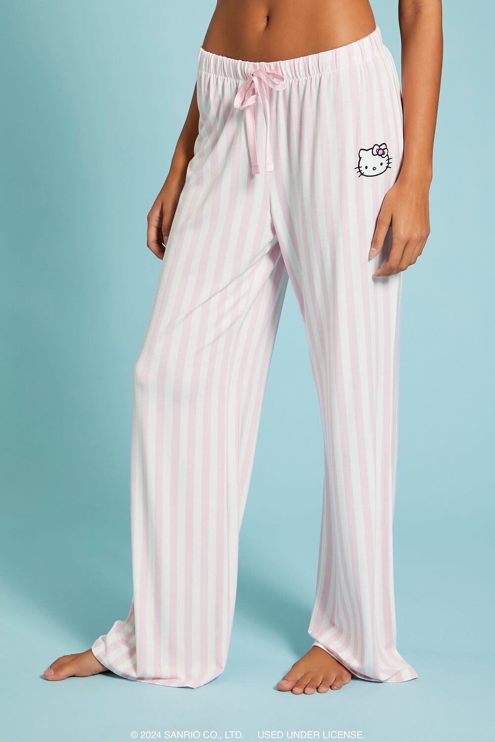 Striped Hello Kitty Pajama Pants-Feelings Star