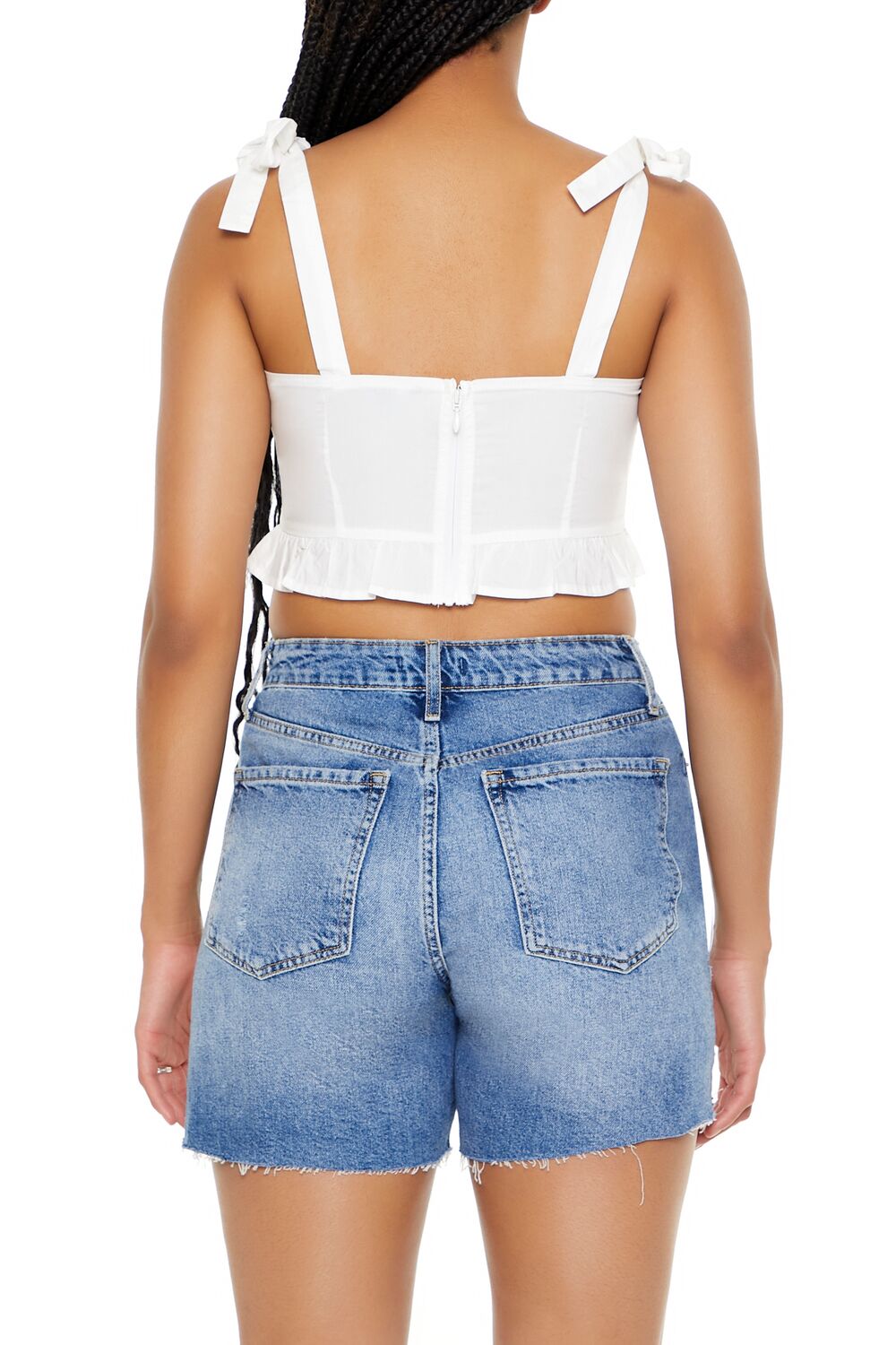 Tie-Strap Flounce Crop Top-Feelings Star