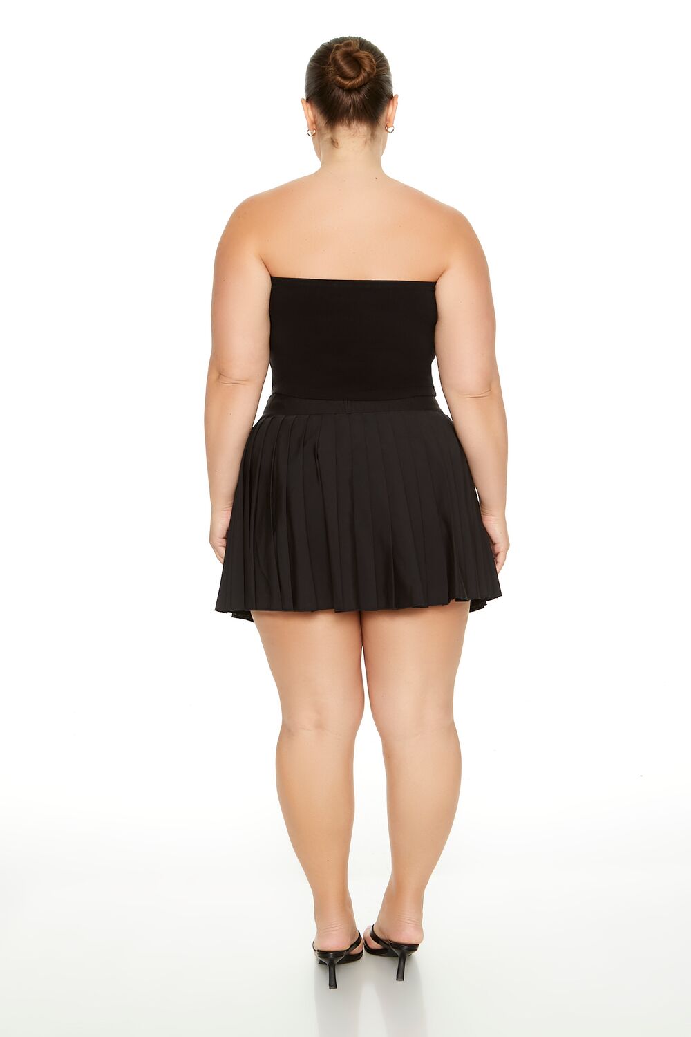 Plus Size Pleated Mini Skort-Feelings Star
