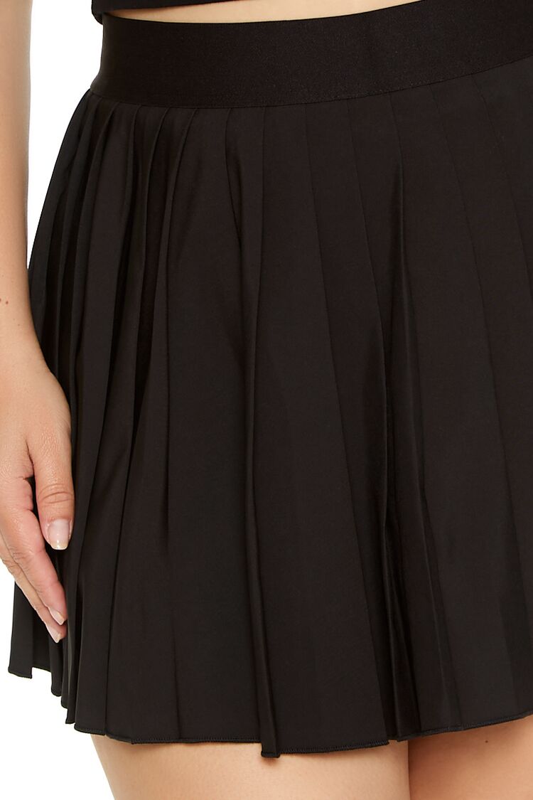 Plus Size Pleated Mini Skort-Feelings Star
