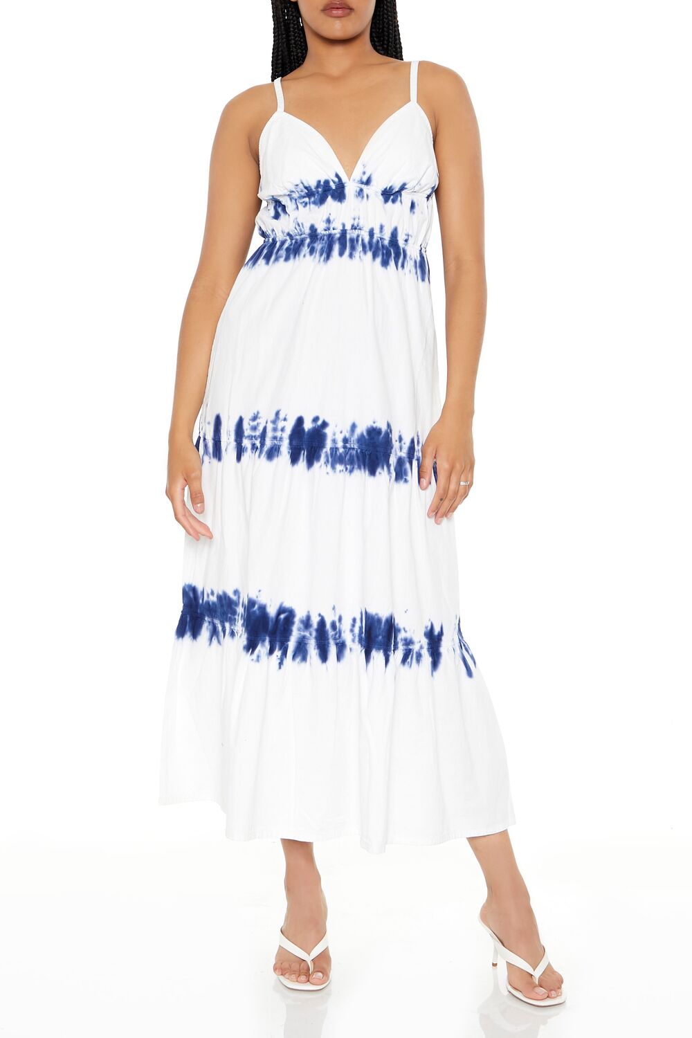Twill Tie-Dye Cami Maxi Dress-Feelings Star