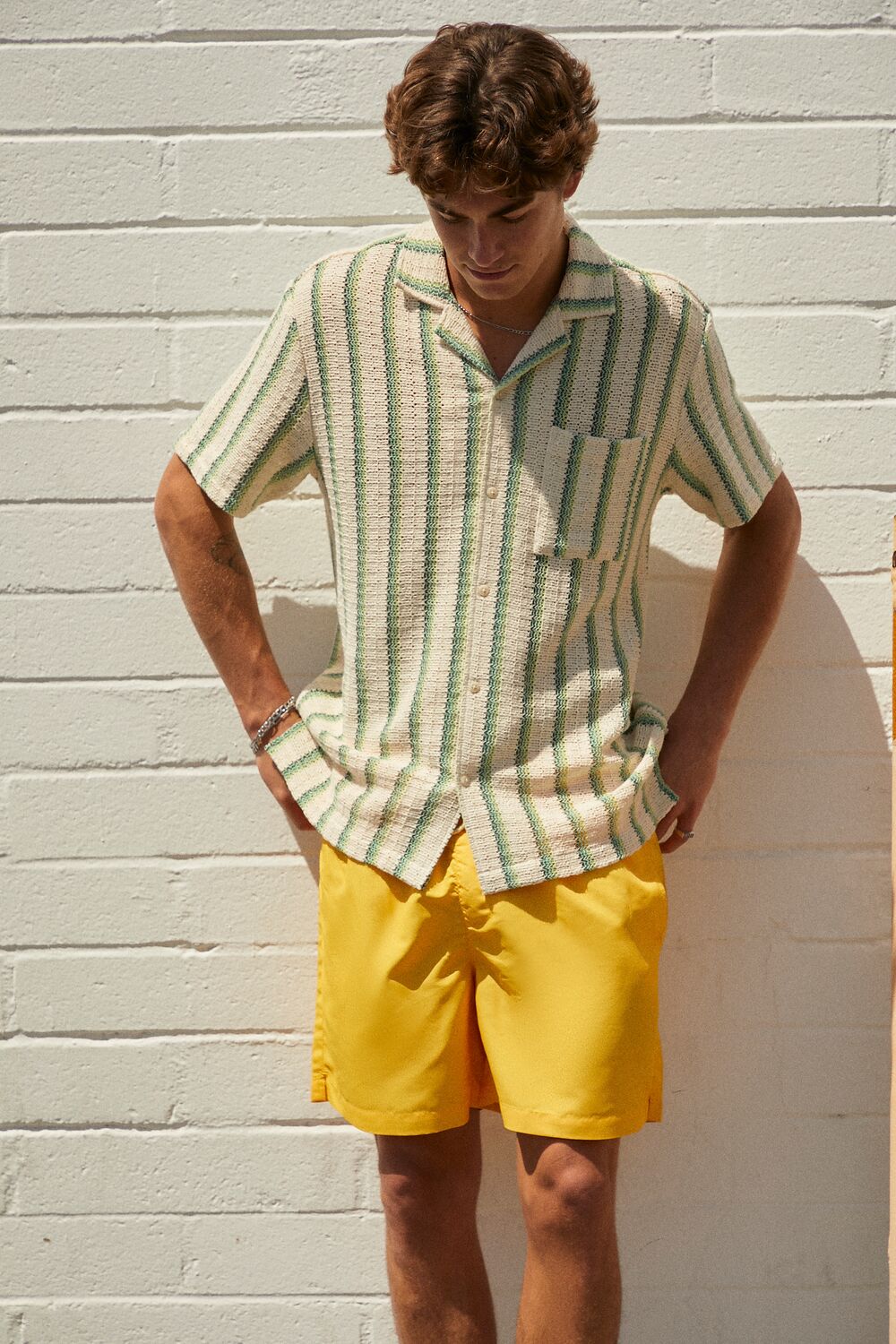 Striped Patch Pocket Shirt-Feelings Star