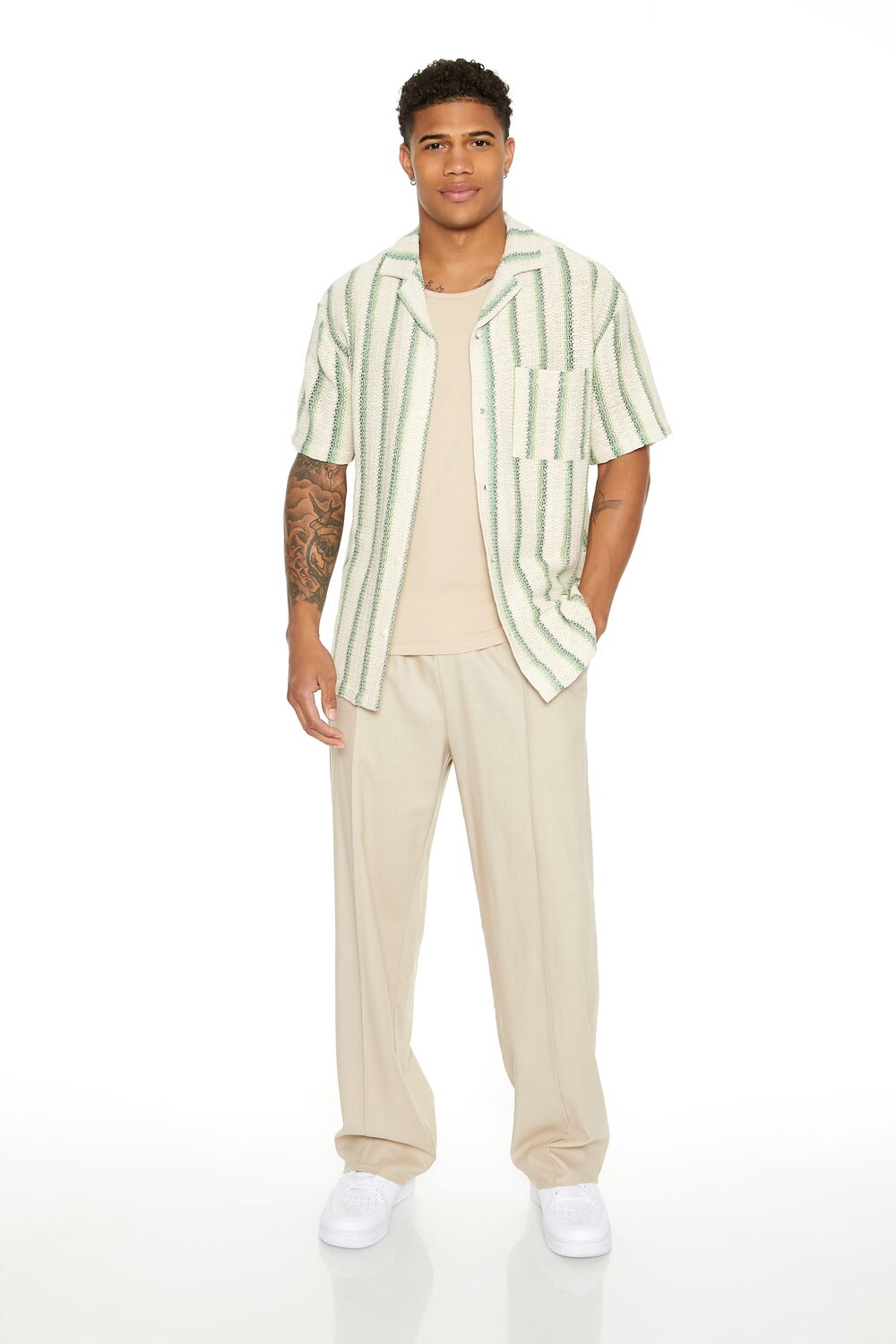 Striped Patch Pocket Shirt-Feelings Star