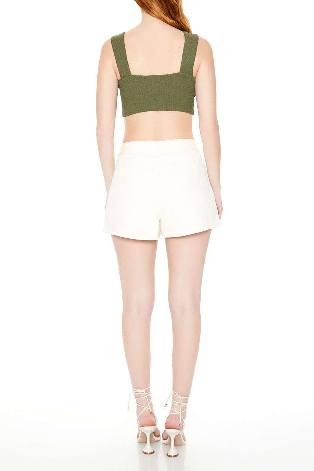 Twill Mid-Rise Shorts-Feelings Star