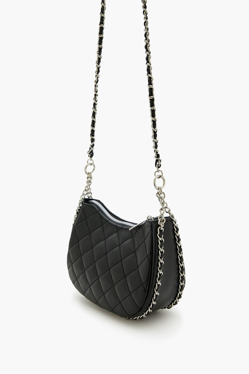 Quilted Crescent Crossbody Bag-Feelings Star