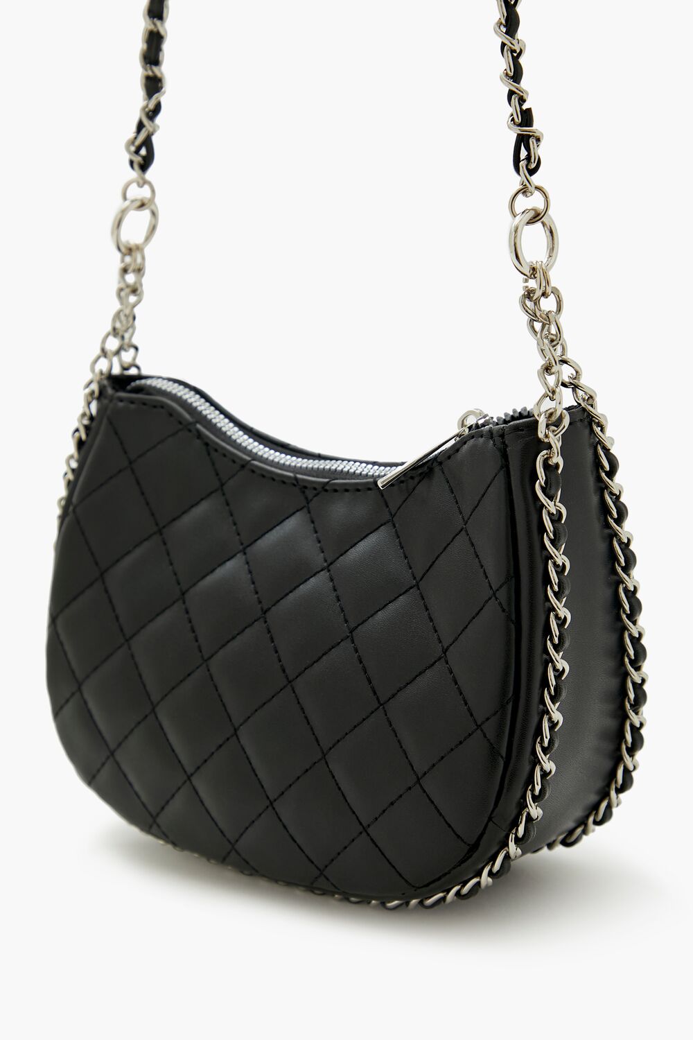 Quilted Crescent Crossbody Bag-Feelings Star