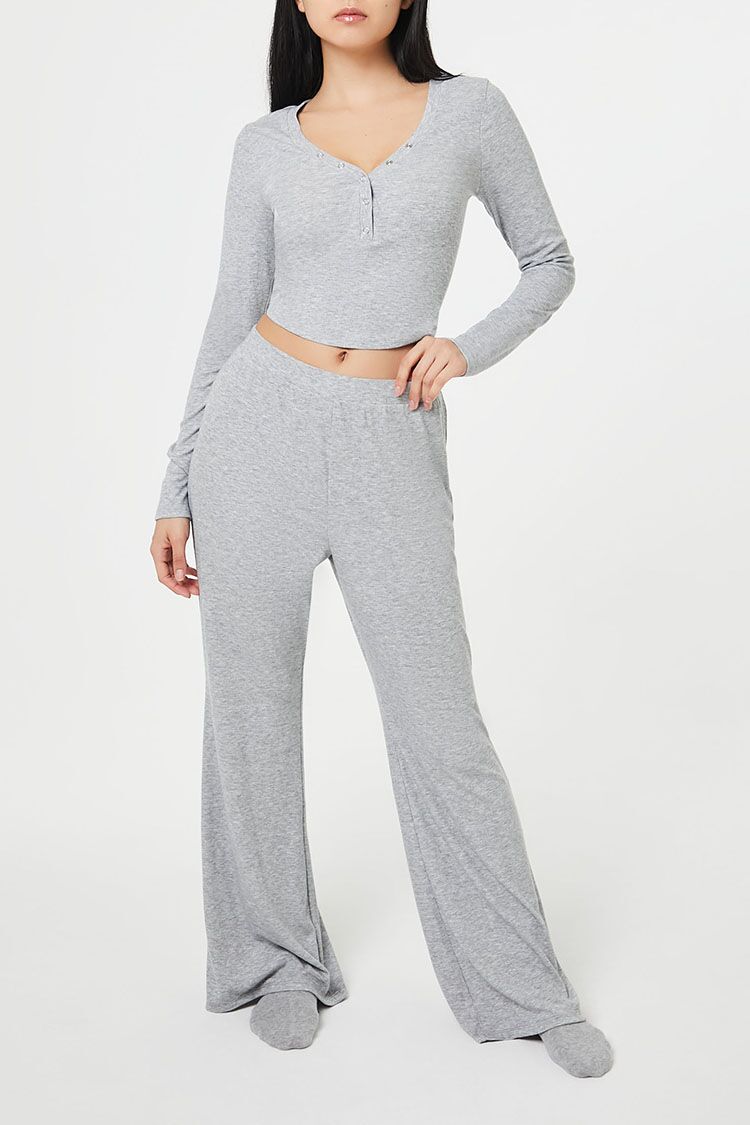 Flare Pajama Pants-Feelings Star