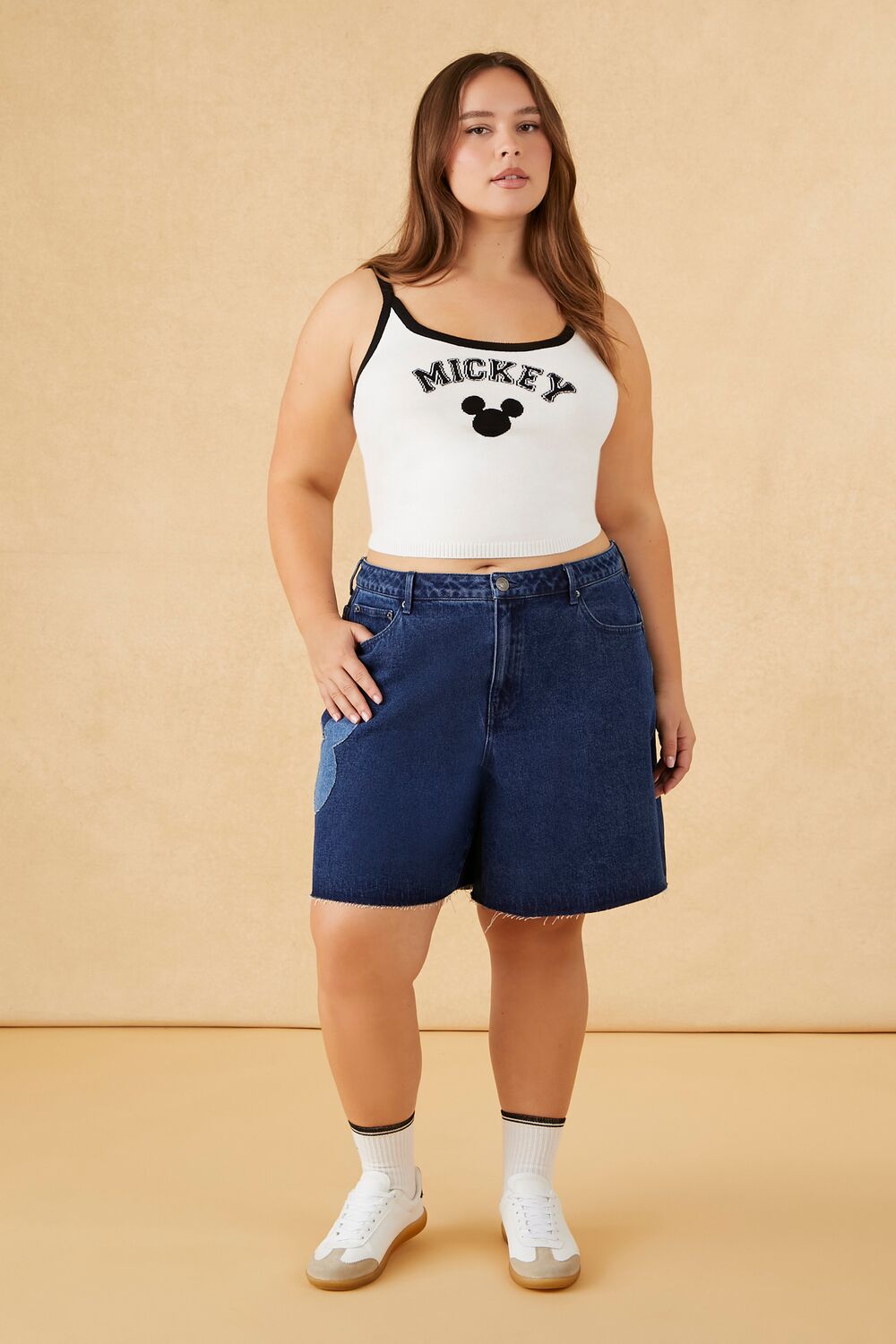 Plus Size Disney Mickey Sweater-Knit Cami-Feelings Star