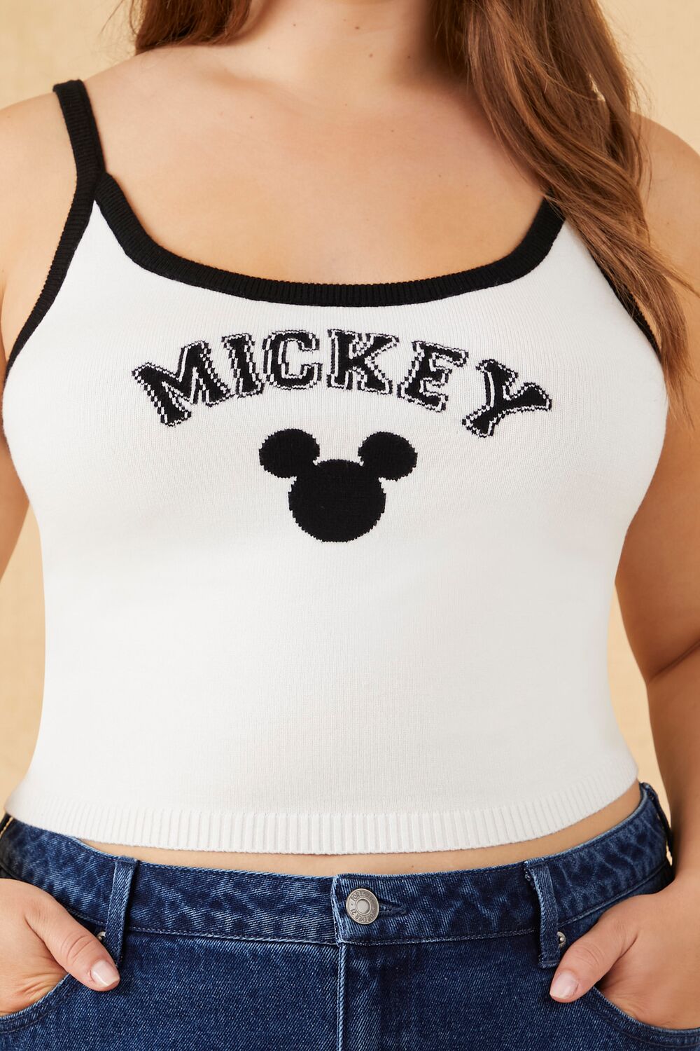 Plus Size Disney Mickey Sweater-Knit Cami-Feelings Star