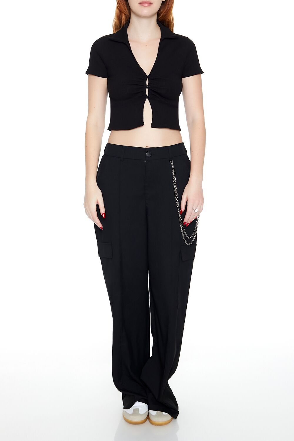 Split-Hem Crop Top-Feelings Star