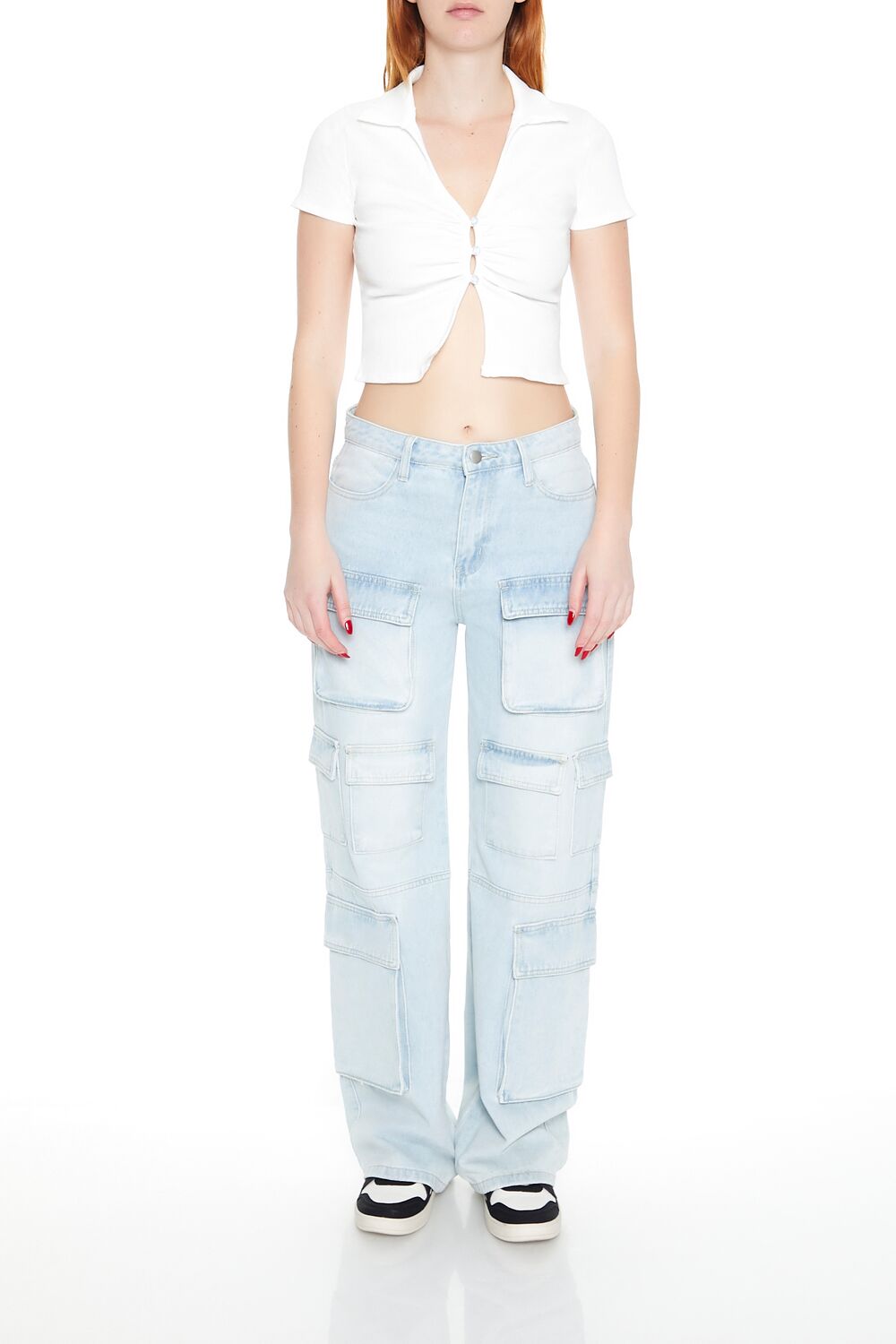 Split-Hem Crop Top-Feelings Star