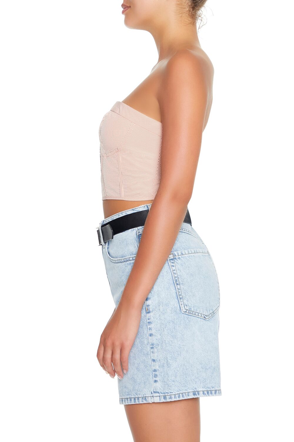 Striped Tube Crop Top-Feelings Star