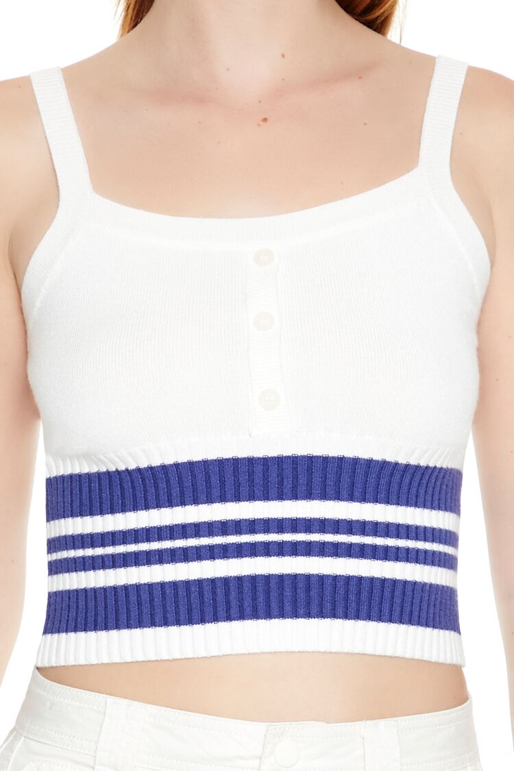 Striped Sweater-Knit Tank Top-Feelings Star