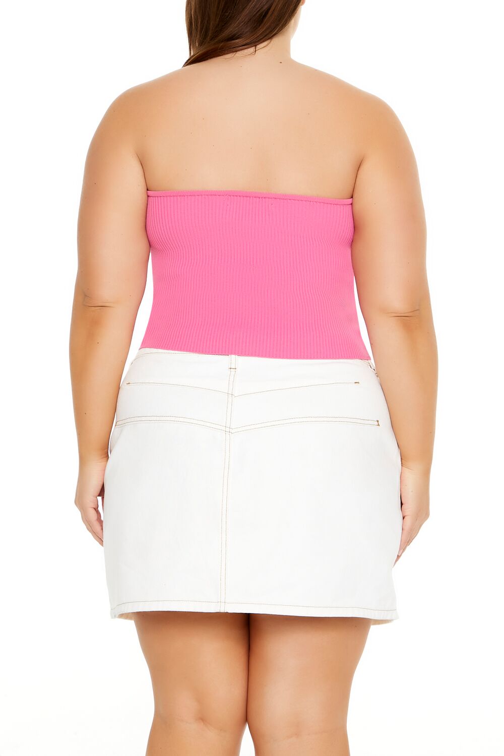 Plus Size Sweater-Knit Tube Top-Feelings Star