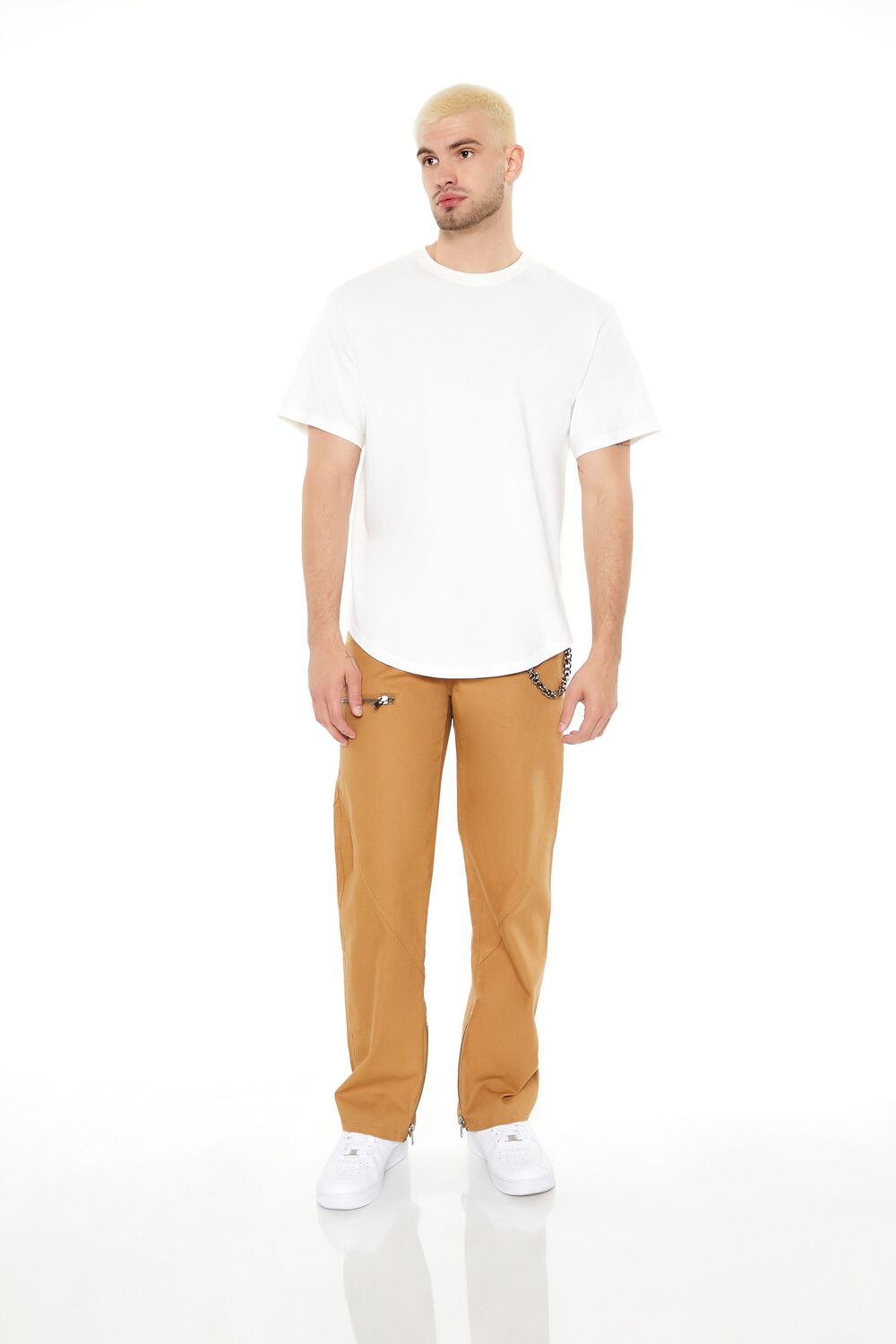 Twill Wallet Chain Straight Pants-Feelings Star