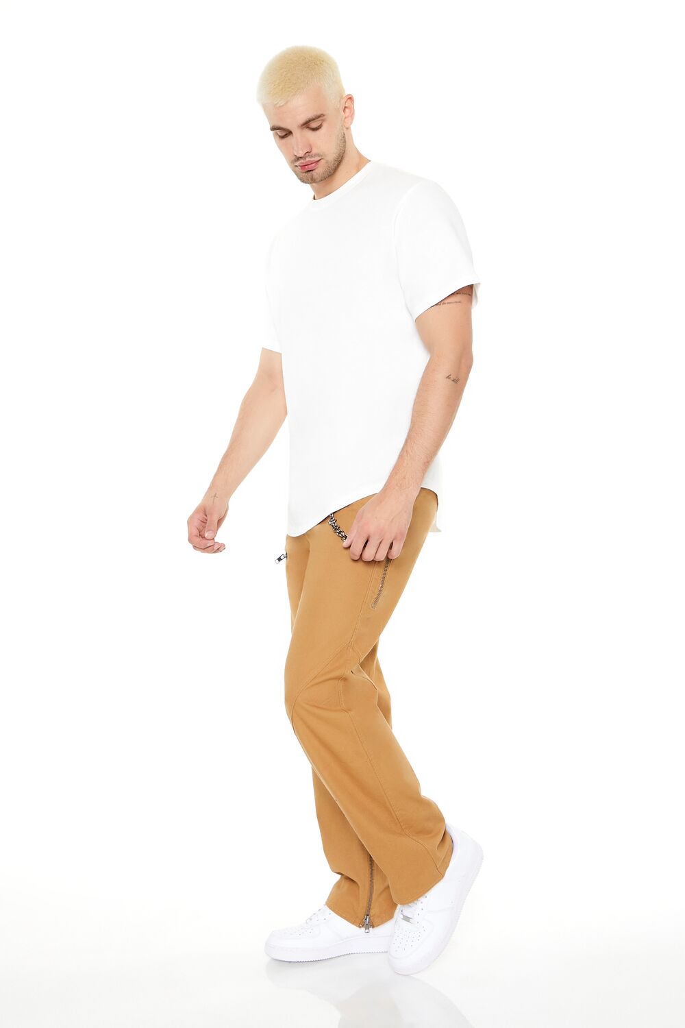 Twill Wallet Chain Straight Pants-Feelings Star