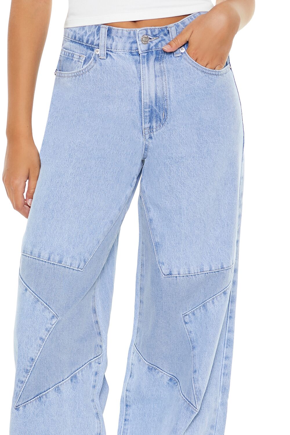 Star Patchwork High-Rise Jeans-Feelings Star