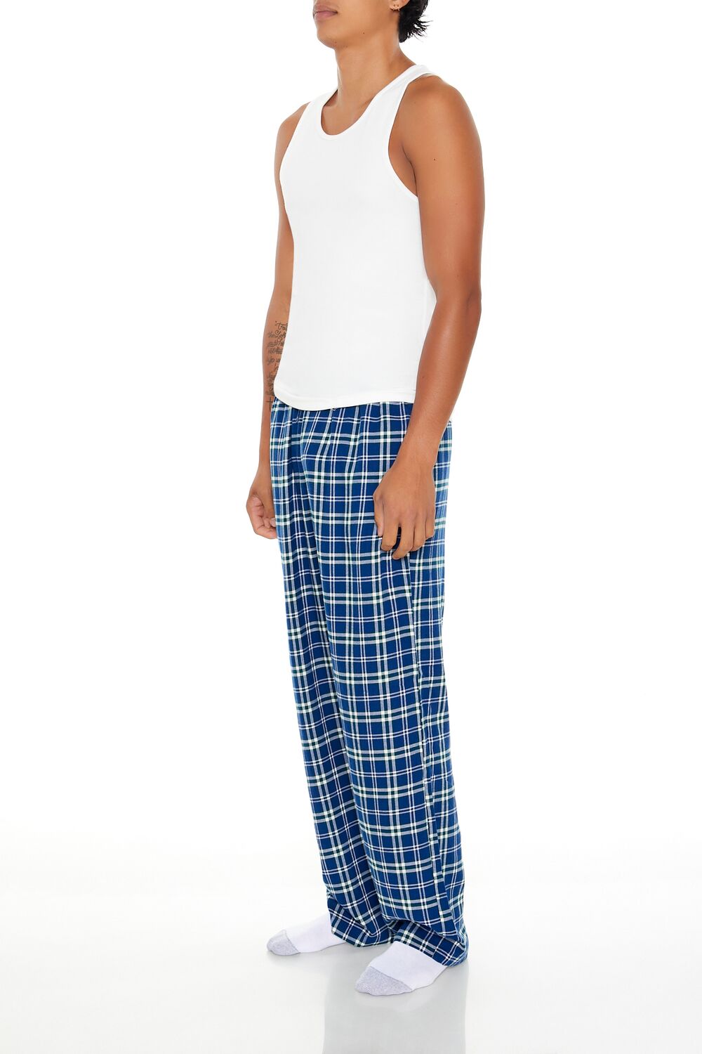Flannel Plaid Pajama Pants-Feelings Star