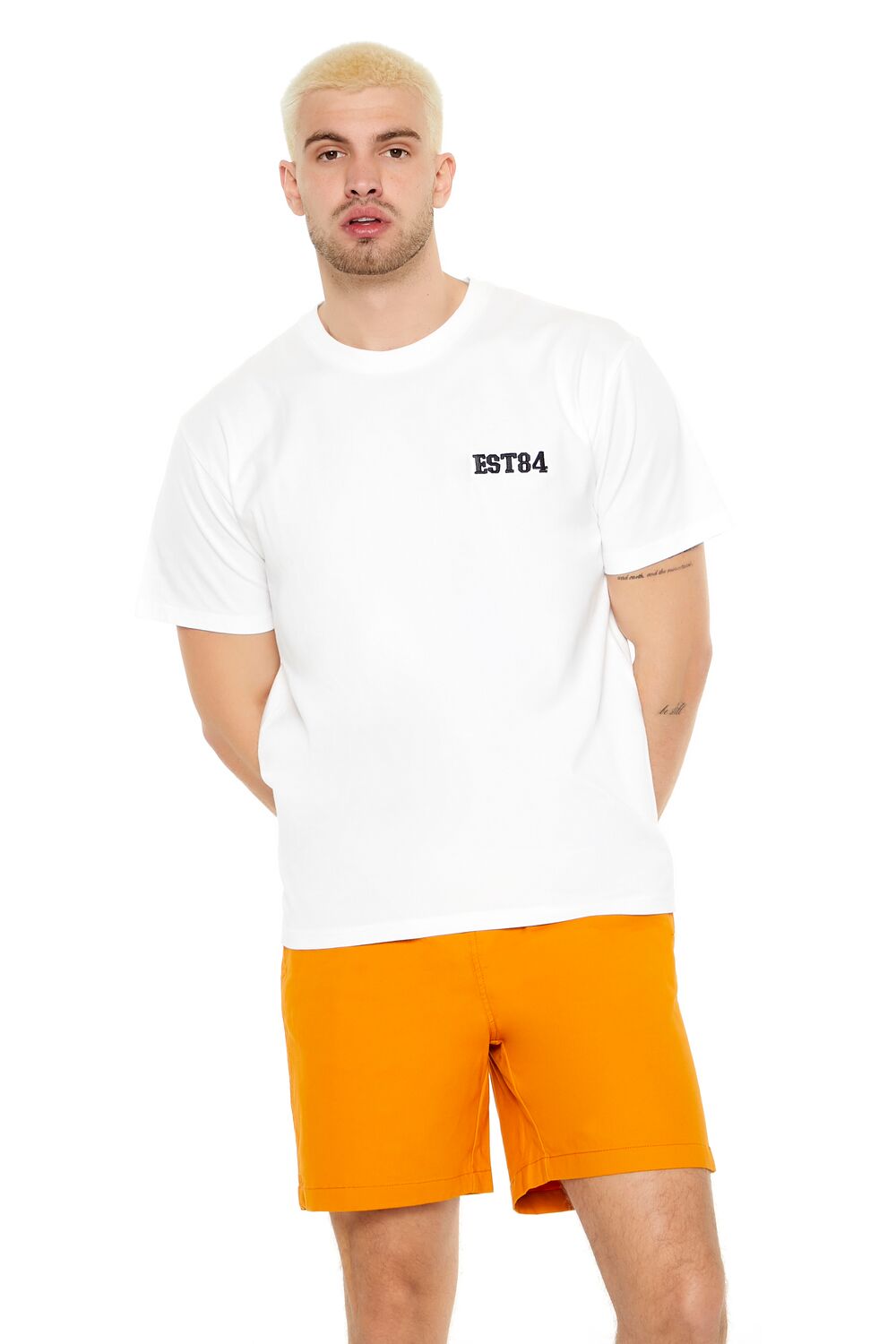 Twill Drawstring Shorts-Feelings Star