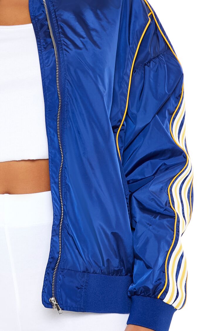 Varsity Zip-Up Bomber Jacket-Feelings Star