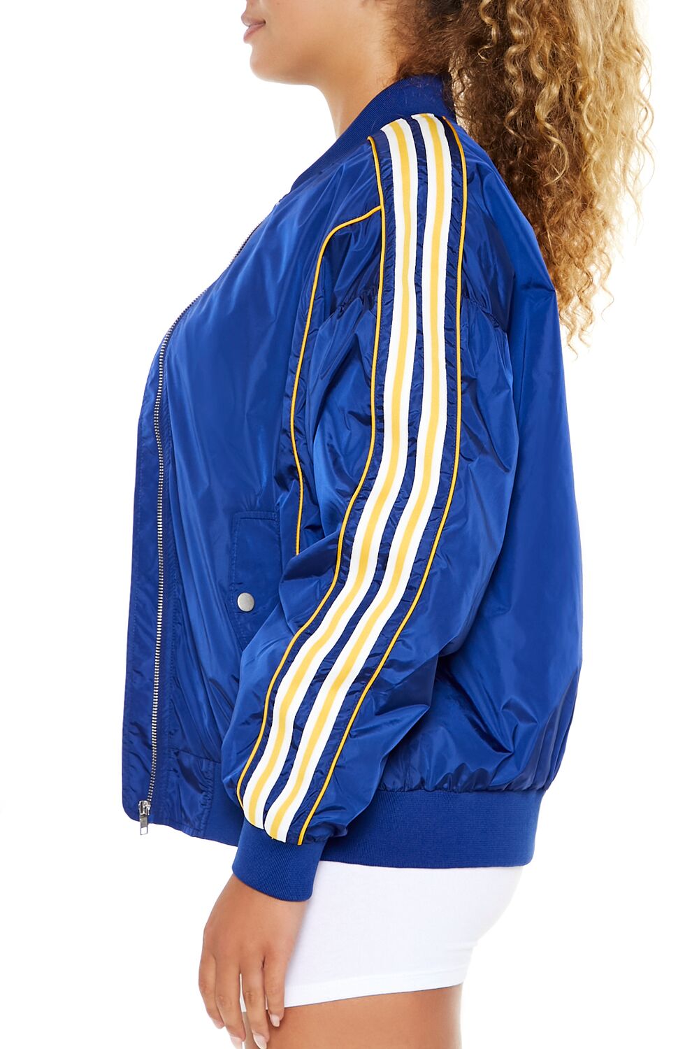 Varsity Zip-Up Bomber Jacket-Feelings Star