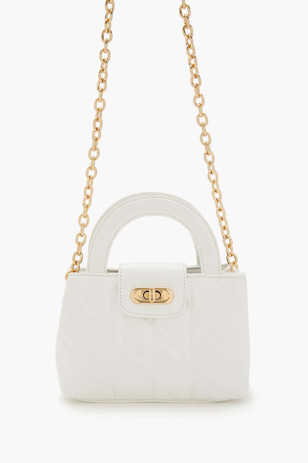 Quilted Faux Leather Crossbody Bag-Feelings Star