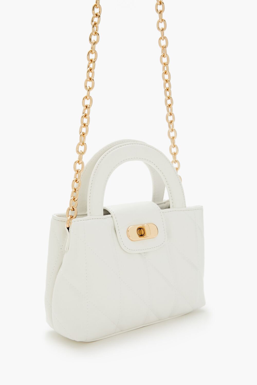 Quilted Faux Leather Crossbody Bag-Feelings Star