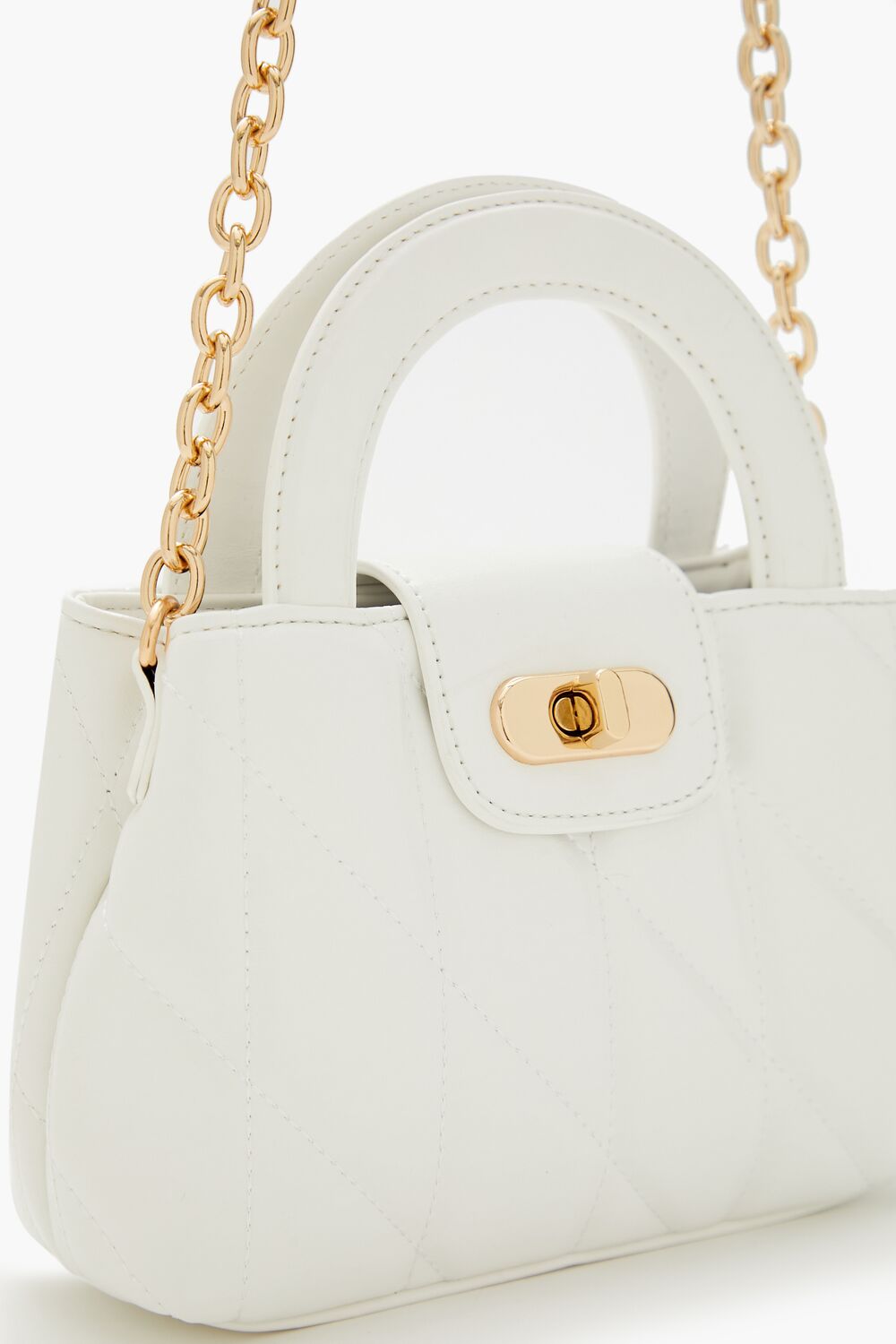 Quilted Faux Leather Crossbody Bag-Feelings Star