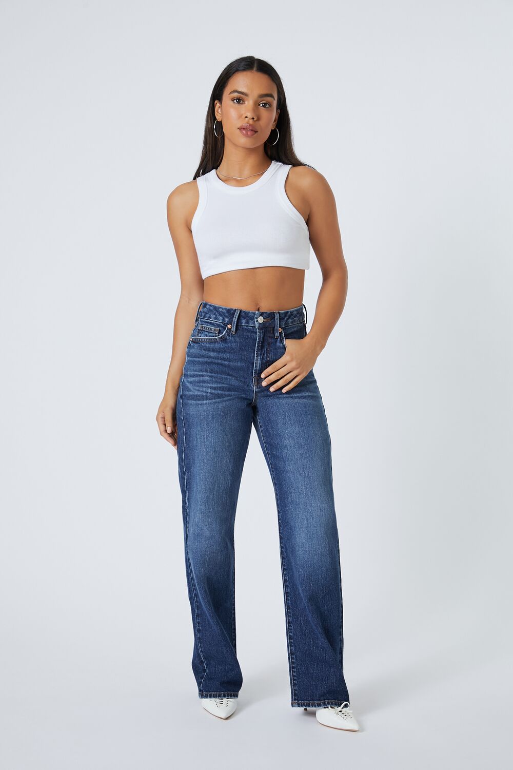 Curvy 90s-Fit Wide-Leg Jeans-Feelings Star