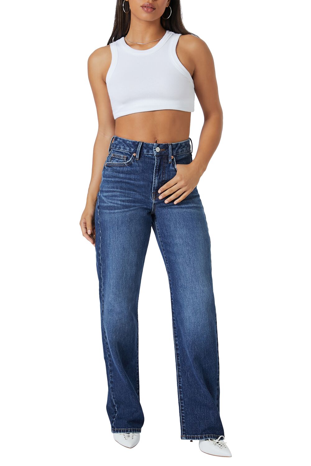 Curvy 90s-Fit Wide-Leg Jeans-Feelings Star
