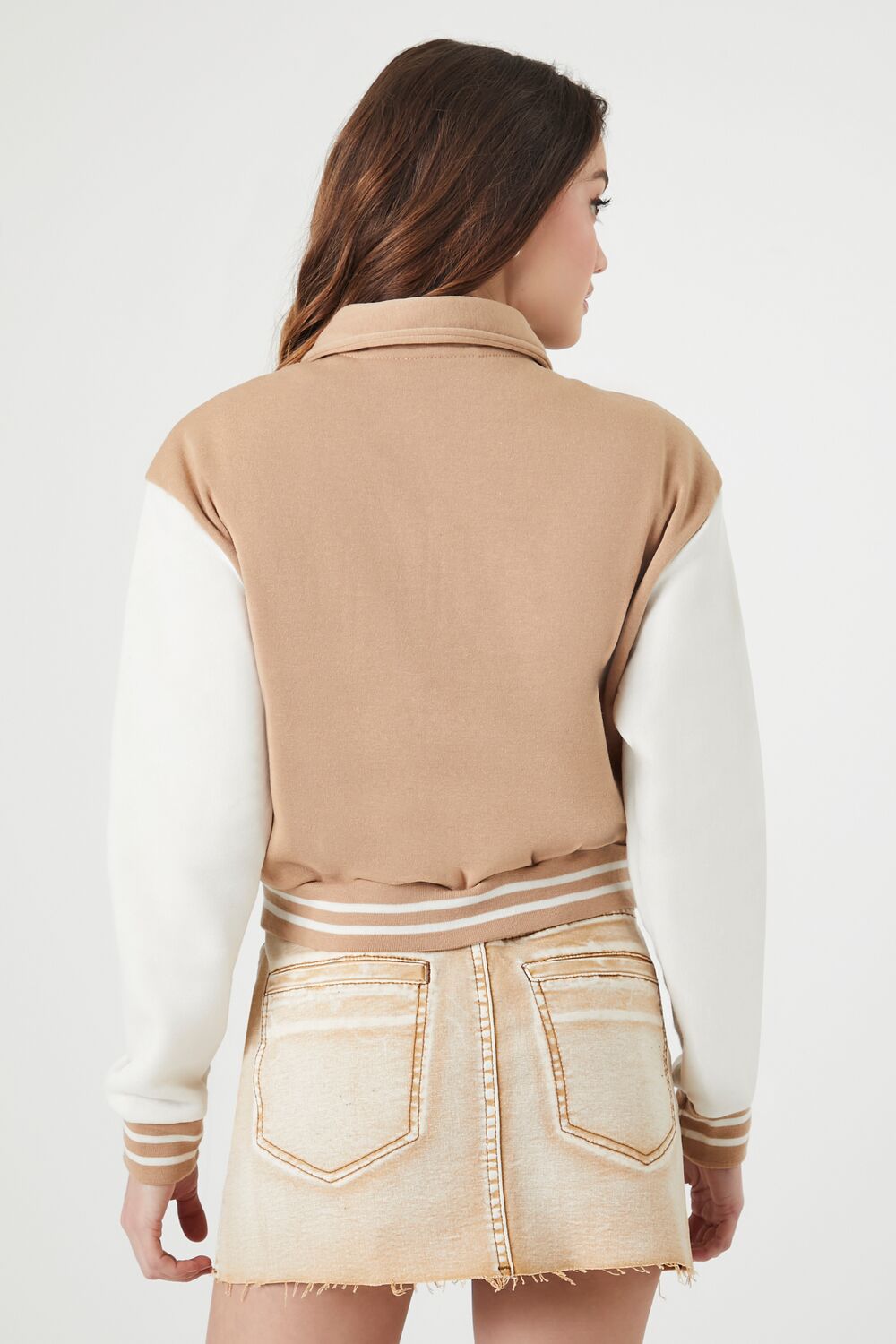 Varsity Letterman Bomber Jacket-Feelings Star