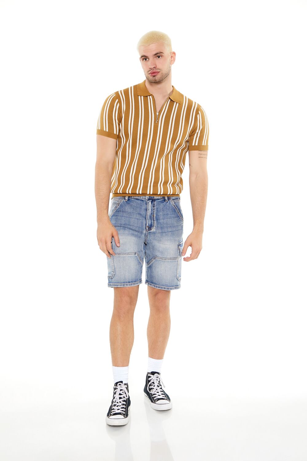 Striped Sweater-Knit Shirt-Feelings Star