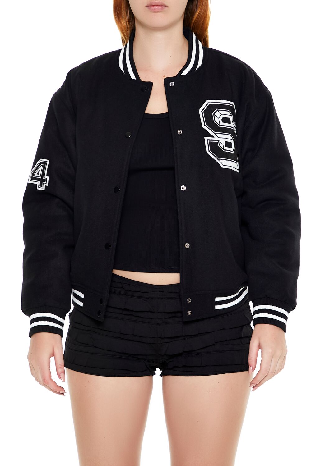 Varsity Letterman Bomber Jacket-Feelings Star