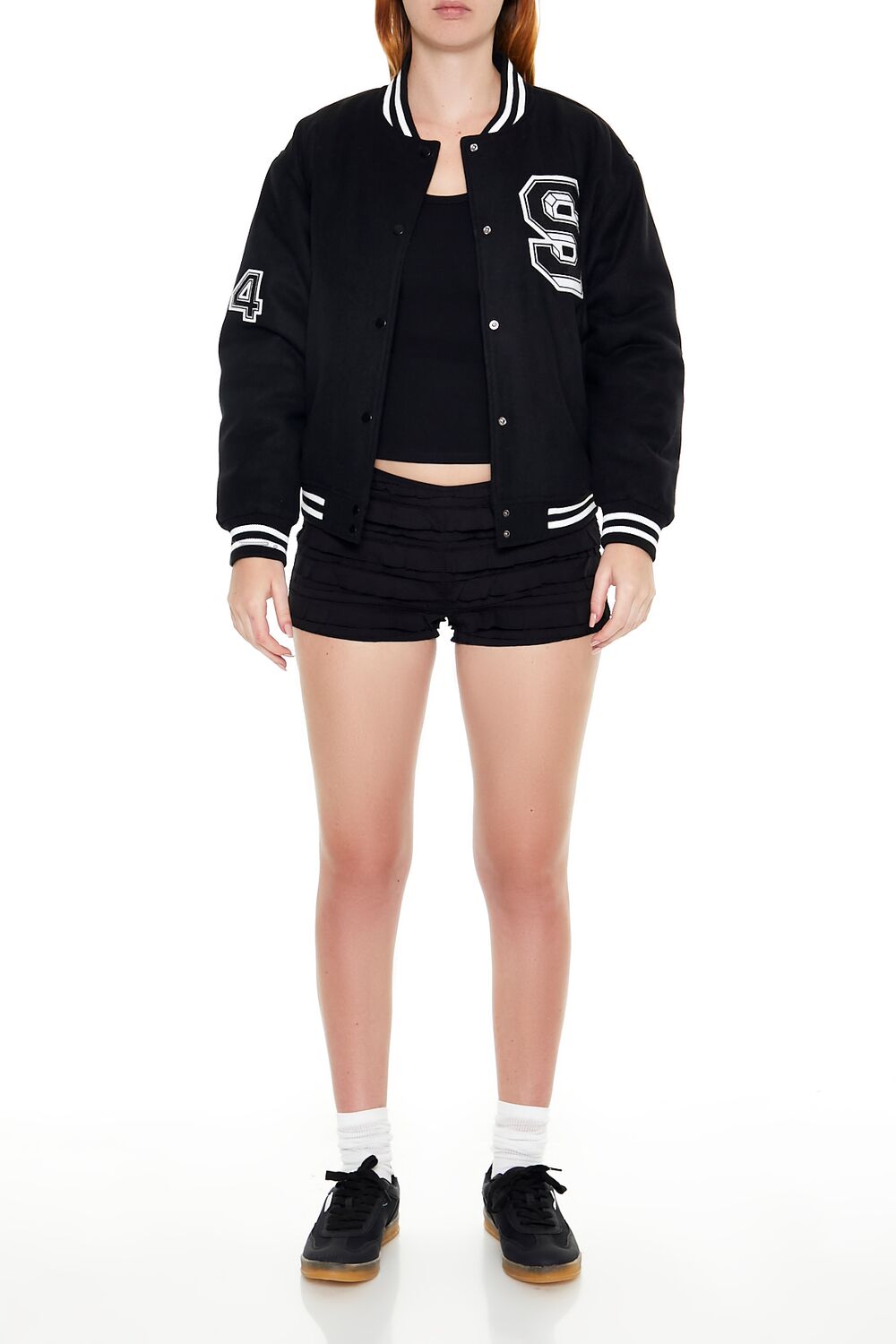 Varsity Letterman Bomber Jacket-Feelings Star